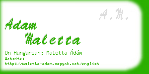 adam maletta business card